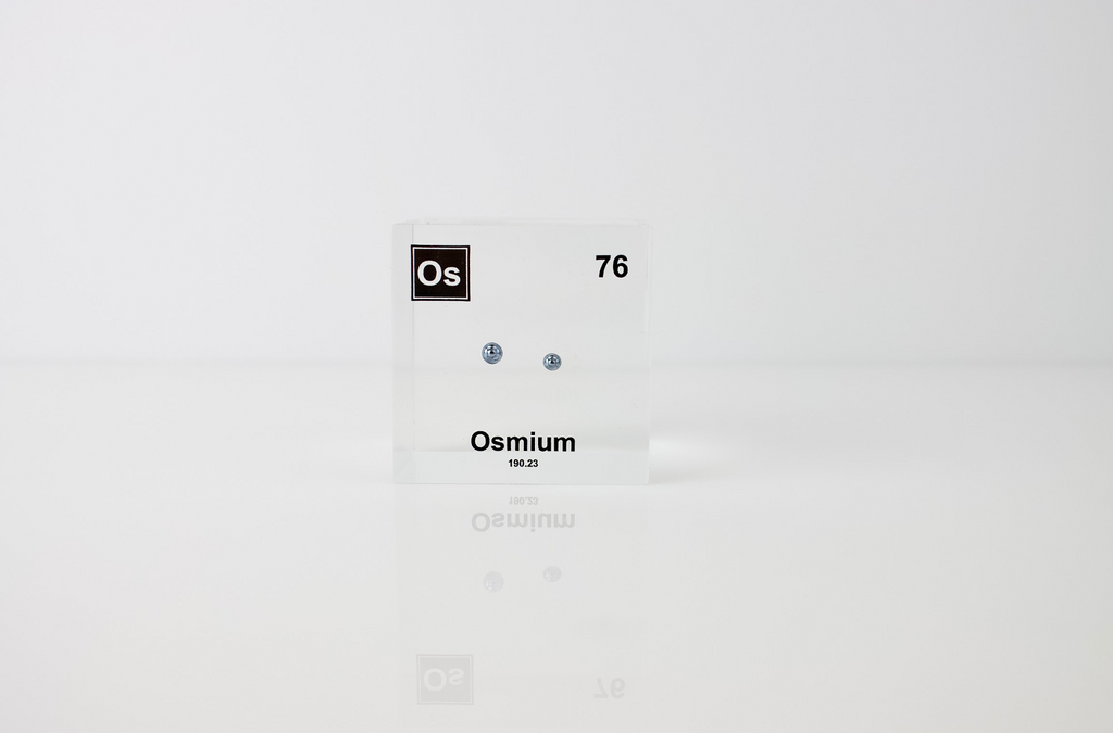 Osmium Element Cube - 2" Acrylic Display - Atomic Number 76