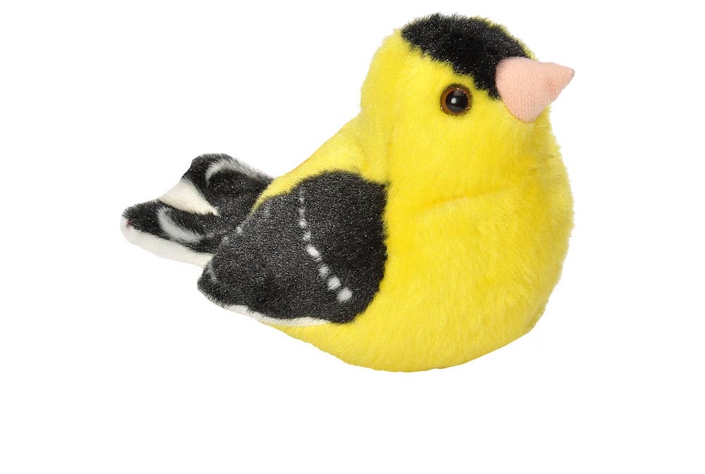 Audubon American Goldfinch Stuffed Animal w/ Sound 5.5"