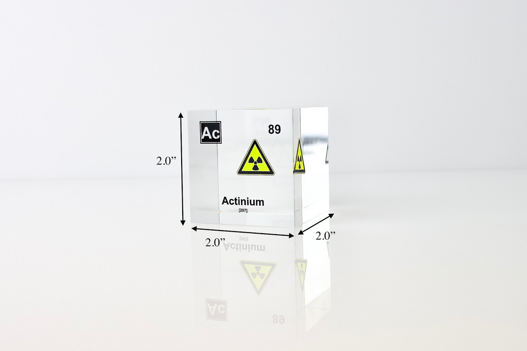 Actinium Element Cube - 2" Acrylic Display - Atomic Number 89