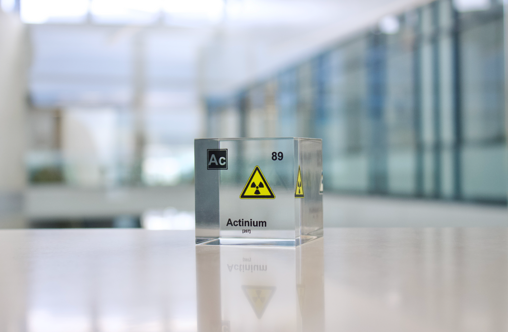 Actinium Element Cube - 2" Acrylic Display - Atomic Number 89