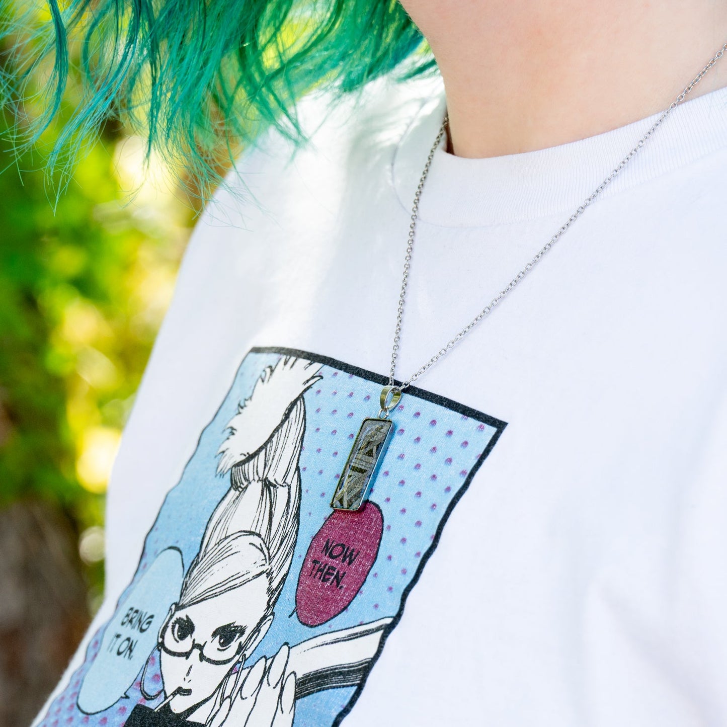 Aletai Meteorite Widmanstätten Pattern Rectangular Pendant