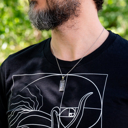 Aletai Meteorite Widmanstätten Pattern Rectangular Pendant