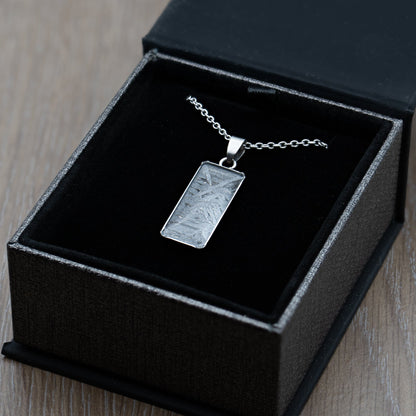 Aletai Meteorite Widmanstätten Pattern Rectangular Pendant