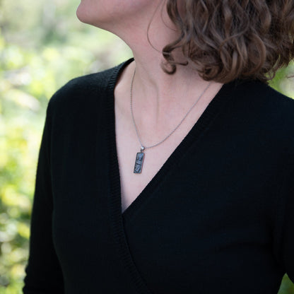 Aletai Meteorite Widmanstätten Pattern Rectangular Pendant