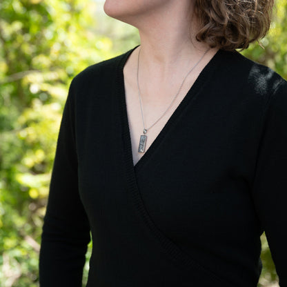 Aletai Meteorite Widmanstätten Pattern Rectangular Pendant