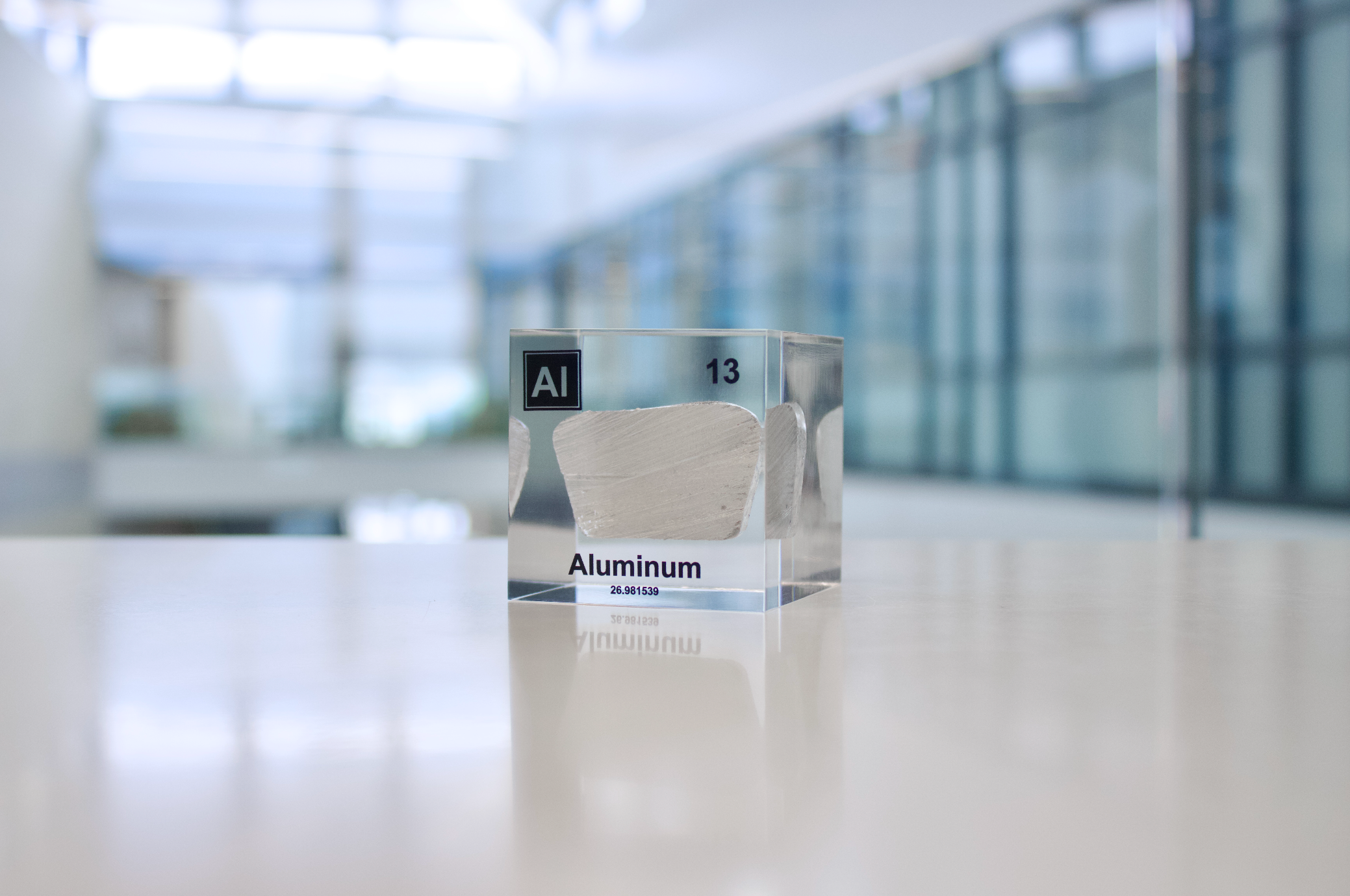 Aluminum Element Cube - 2" Acrylic Display - Atomic Number 13