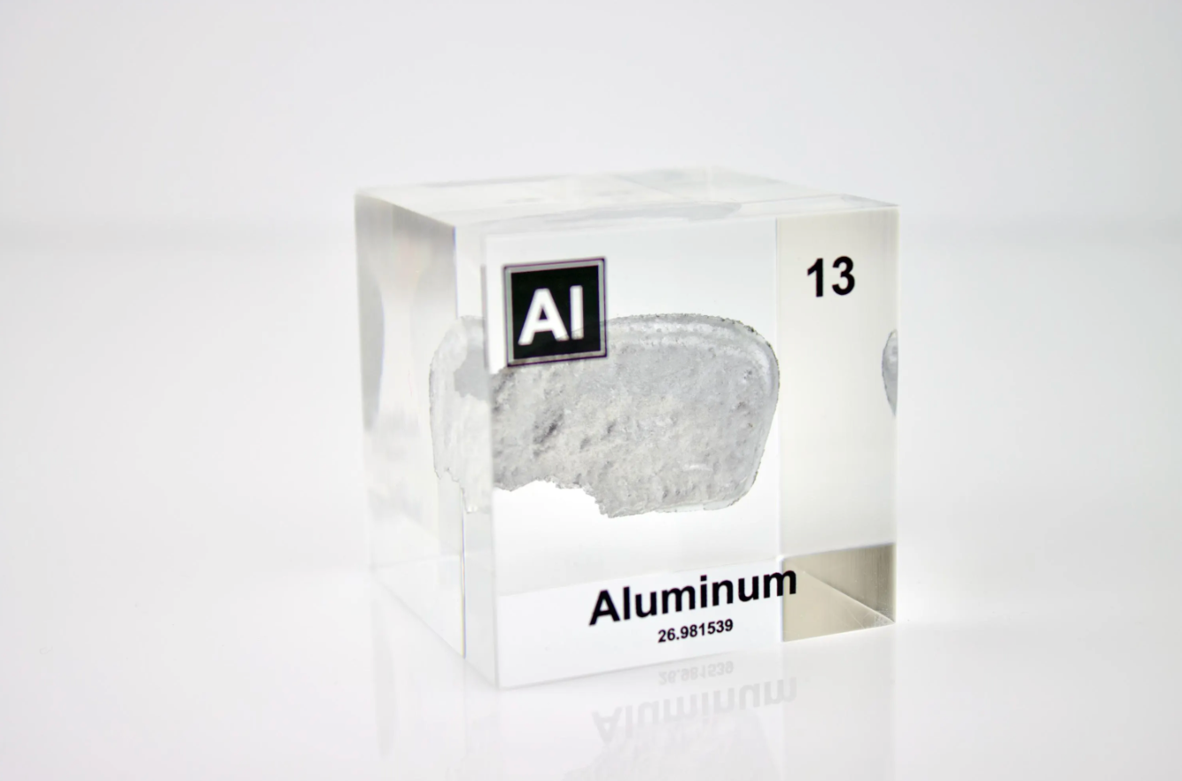 Aluminum Element Cube - 2" Acrylic Display - Atomic Number 13
