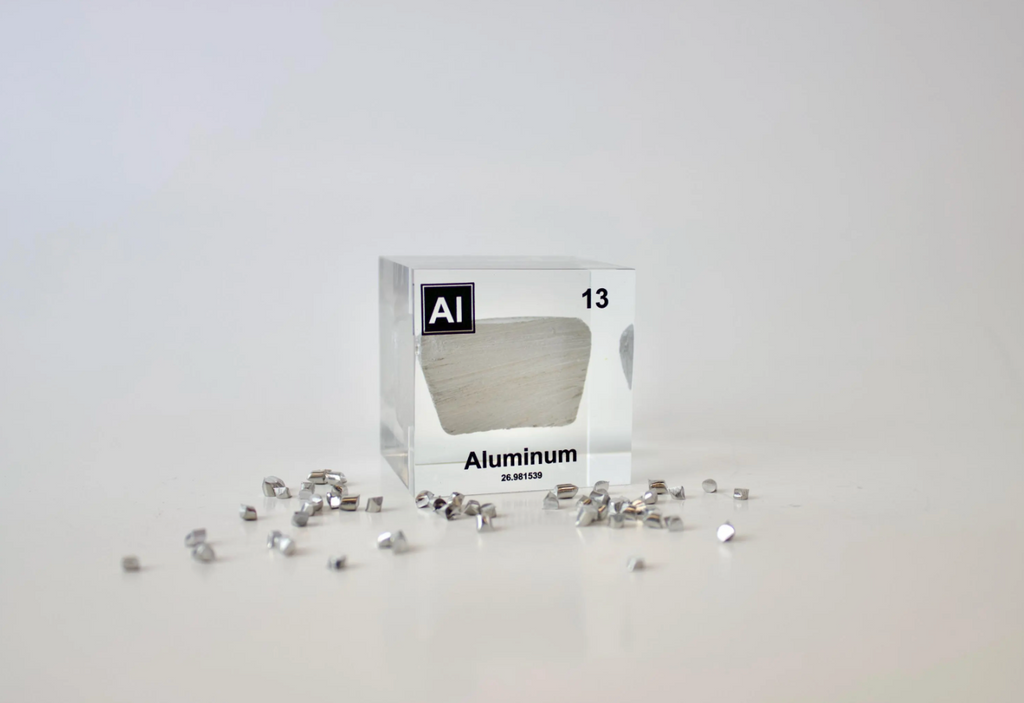 Aluminum Element Cube - 2" Acrylic Display - Atomic Number 13