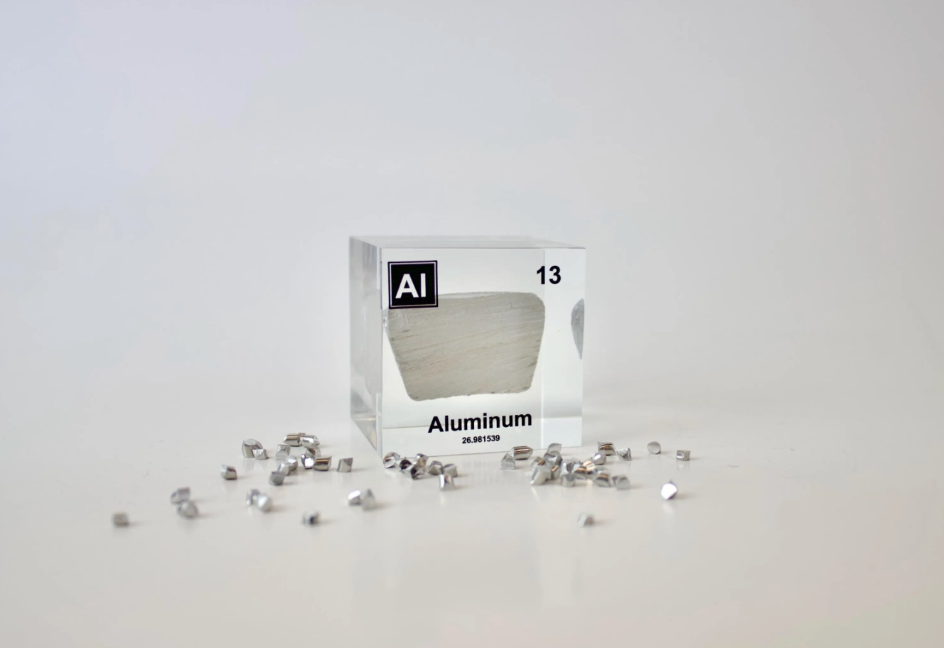 Aluminum Element Cube - 2" Acrylic Display - Atomic Number 13