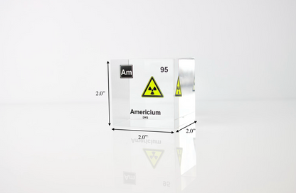 Americium Element Cube - 2" Acrylic Display - Atomic Number 95