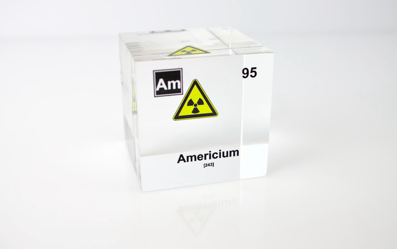 Americium Element Cube - 2" Acrylic Display - Atomic Number 95