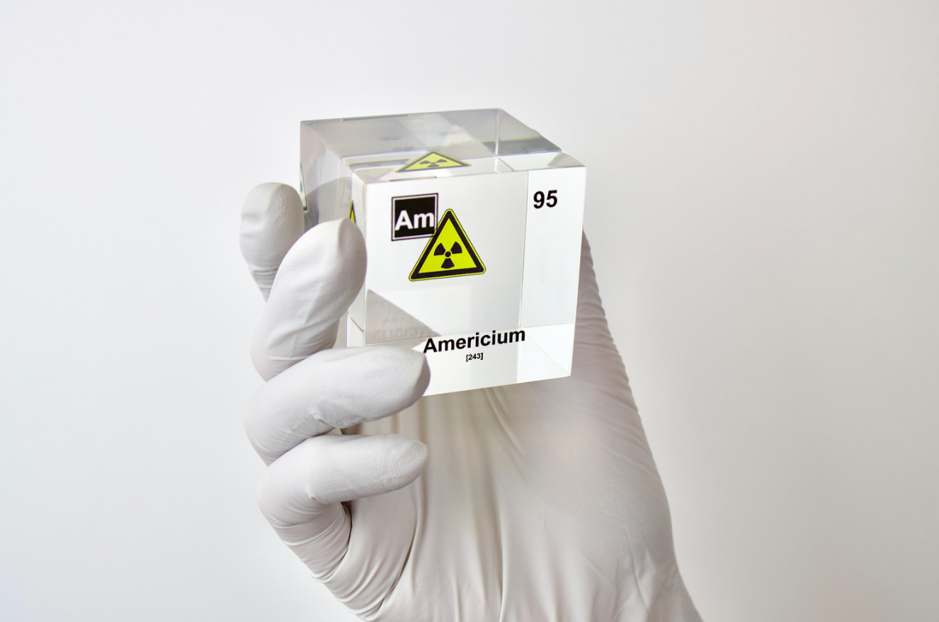 Americium Element Cube - 2" Acrylic Display - Atomic Number 95