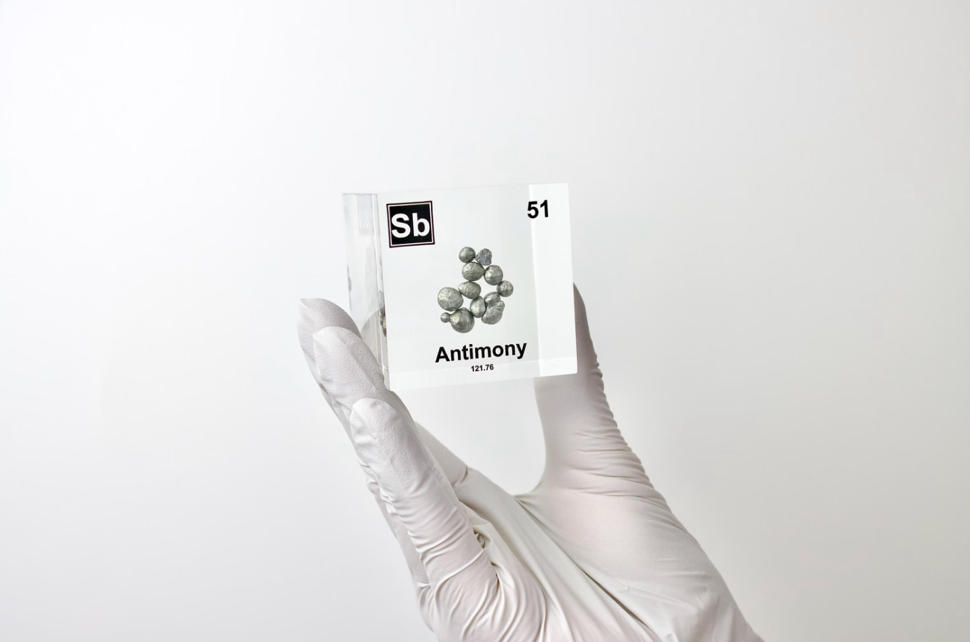 Antimony Element Cube - 2" Acrylic Display - Atomic Number 51