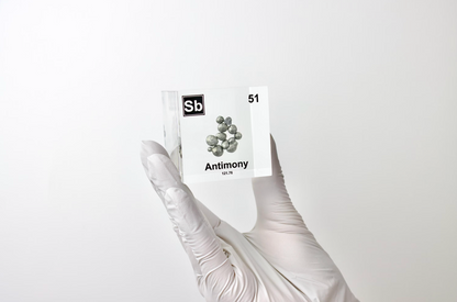 Antimony Element Cube - 2" Acrylic Display - Atomic Number 51