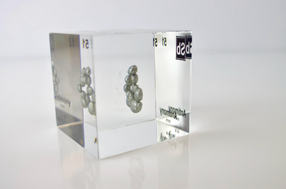 Antimony Element Cube - 2" Acrylic Display - Atomic Number 51