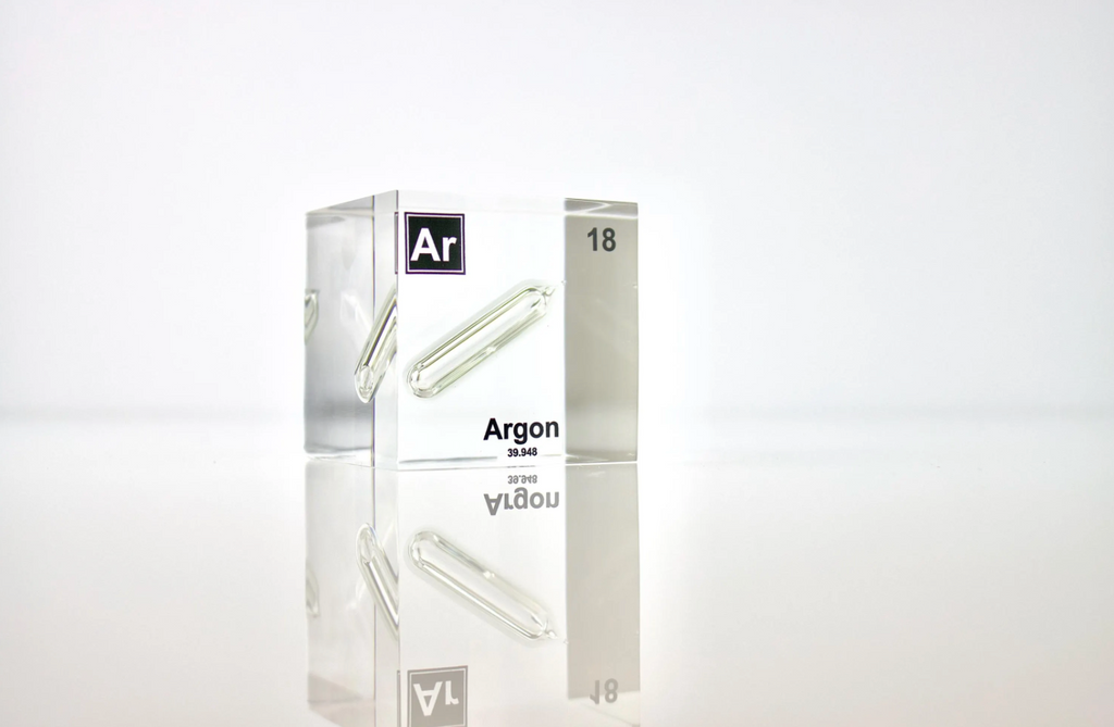 Argon Element Cube - 2" Acrylic Display - Atomic Number 18