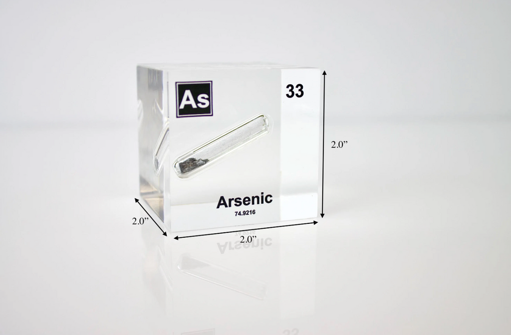 Arsenic Element Cube - 2" Acrylic Display - Atomic Number 33