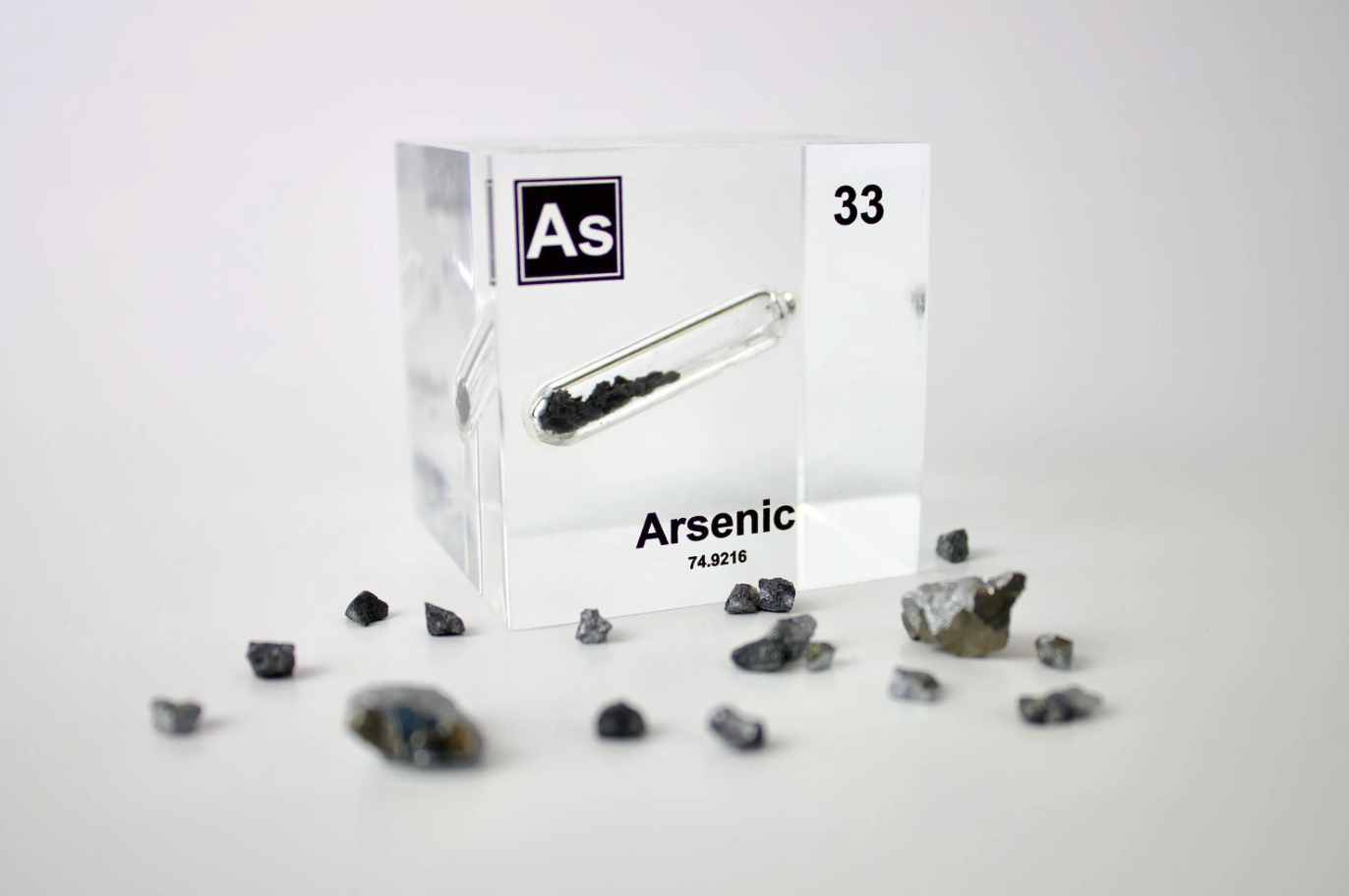 Arsenic Element Cube - 2" Acrylic Display - Atomic Number 33