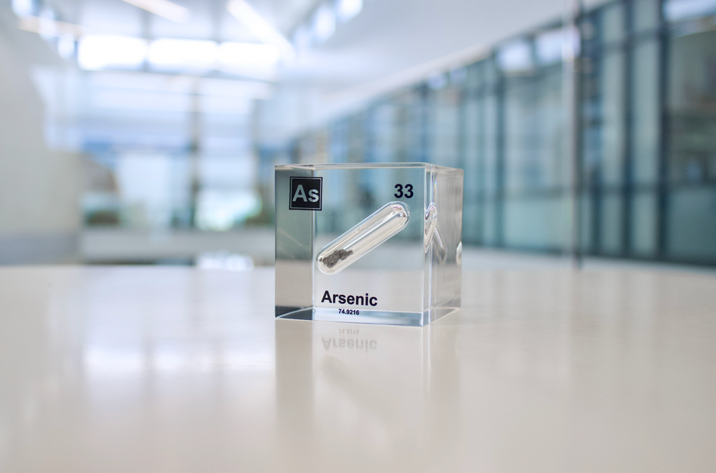 Arsenic Element Cube - 2" Acrylic Display - Atomic Number 33