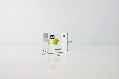 Astatine Element Cube - 2" Acrylic Display - Atomic Number 85