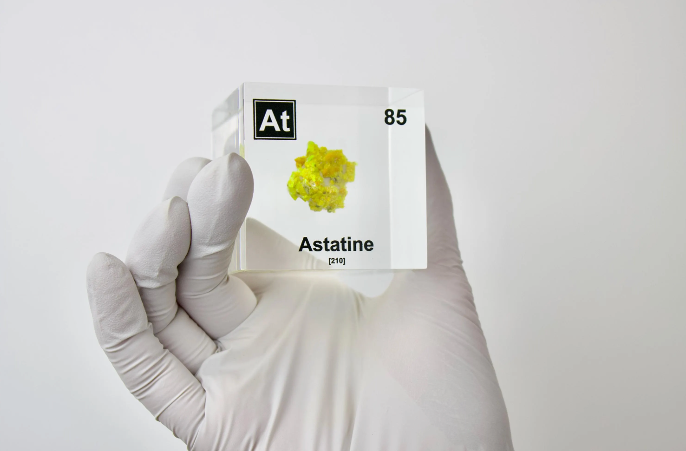 Astatine Element Cube - 2" Acrylic Display - Atomic Number 85