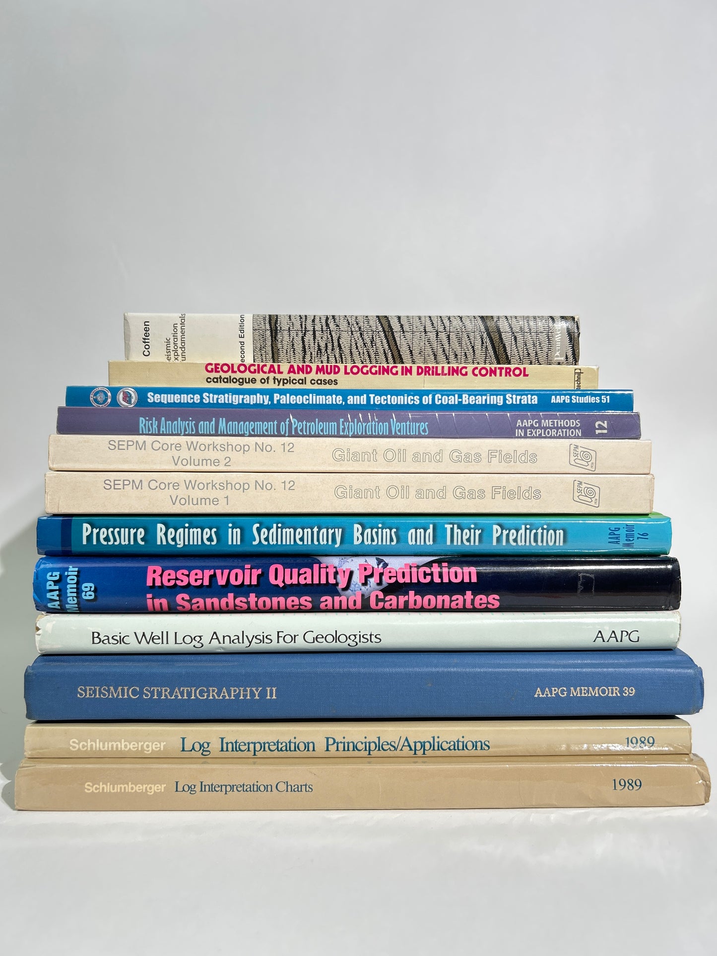 Professional Petroleum Geology & Well Log Library – AAPG Schlumberger 12 Books