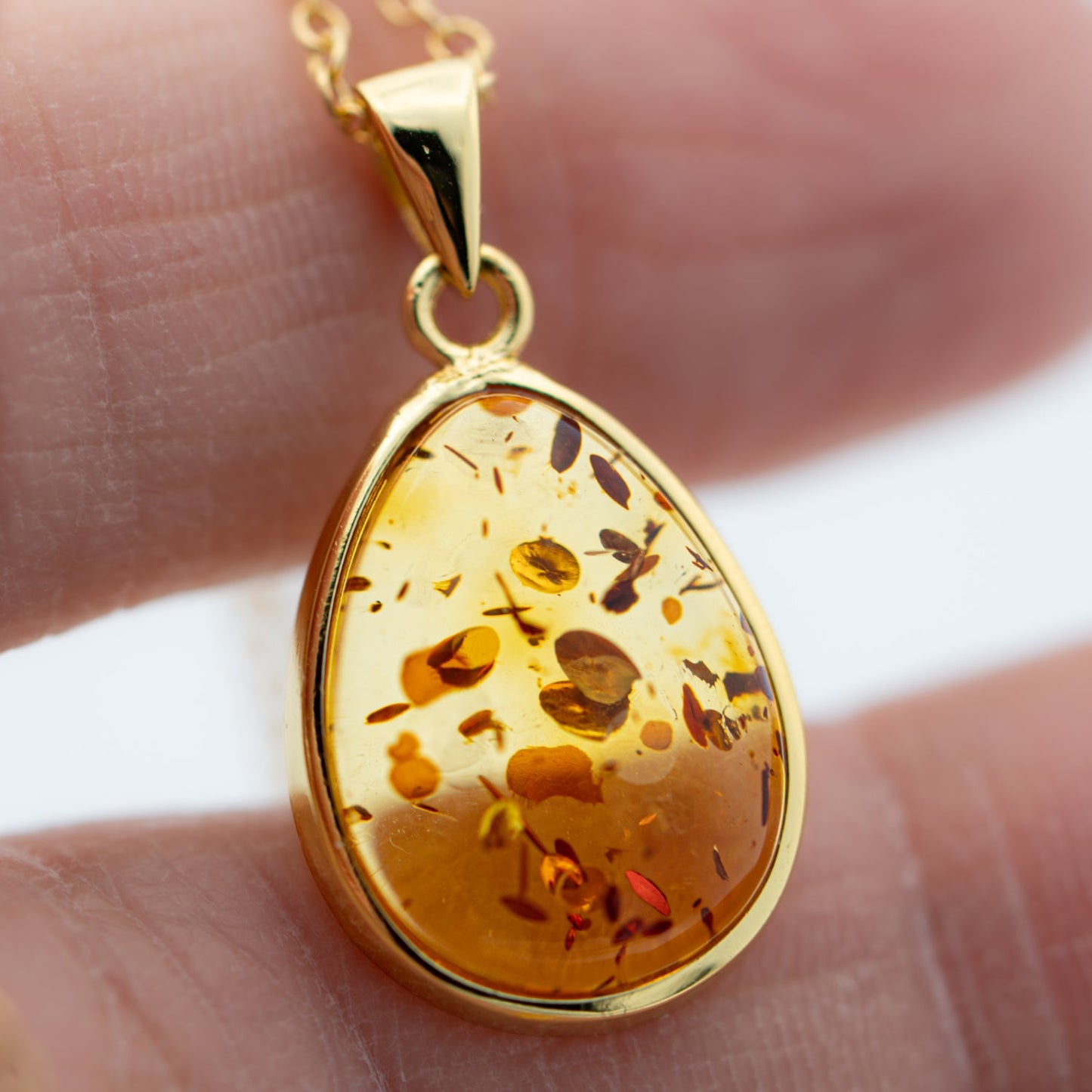 Baltic Amber Pendant Necklace
