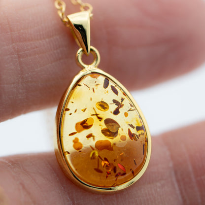 Baltic Amber Pendant Necklace