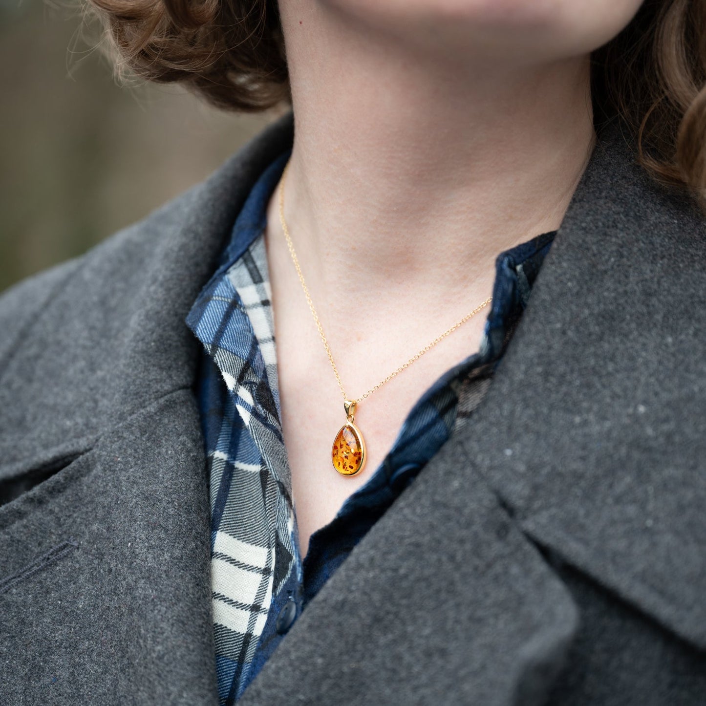 Baltic Amber Pendant Necklace