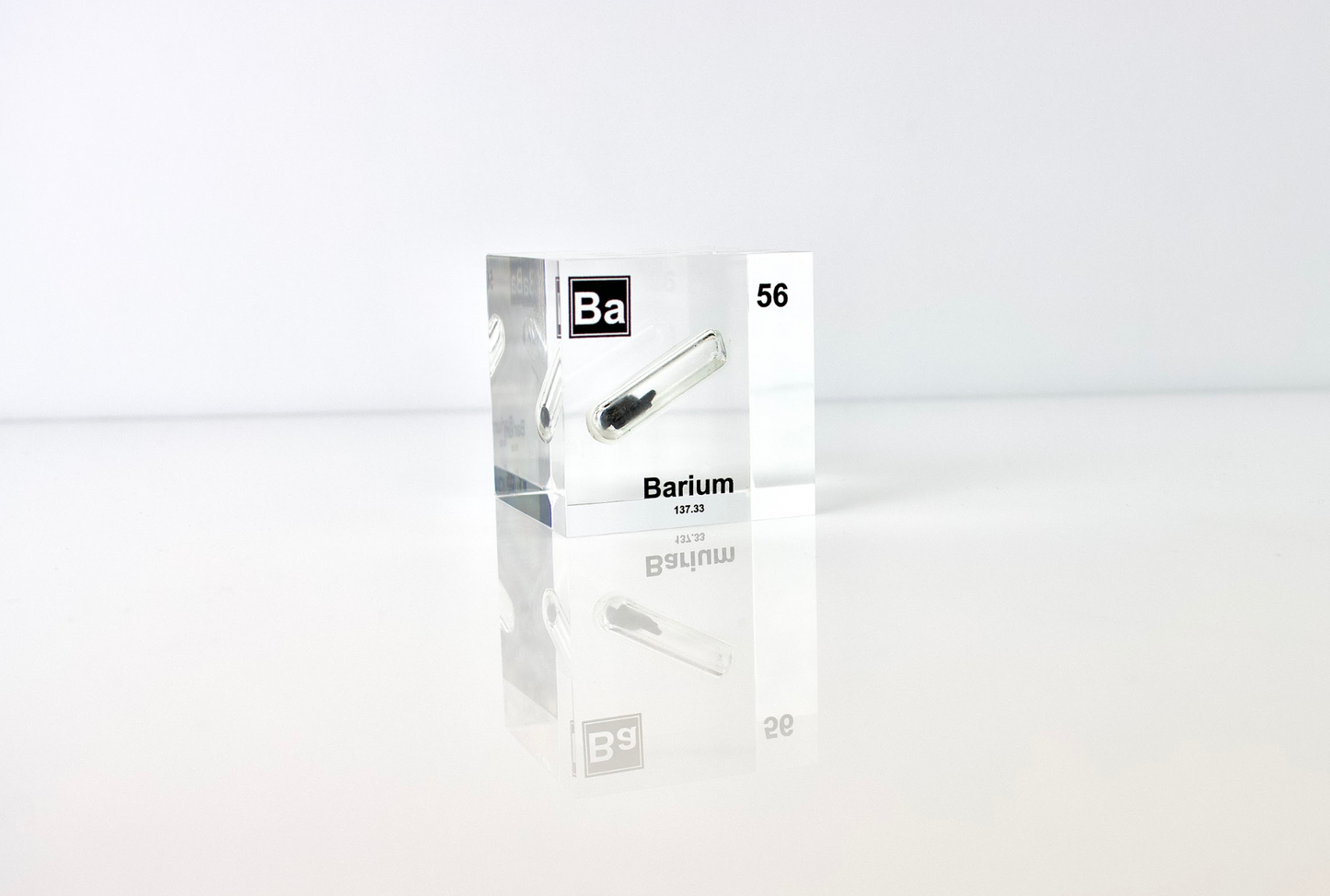 Barium Element Cube - 2" Acrylic Display - Atomic Number 56