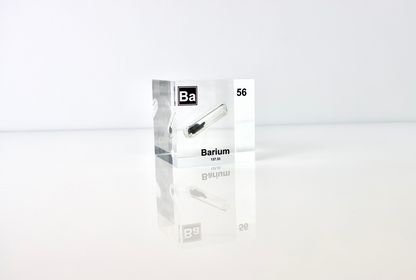 Barium Element Cube - 2" Acrylic Display - Atomic Number 56