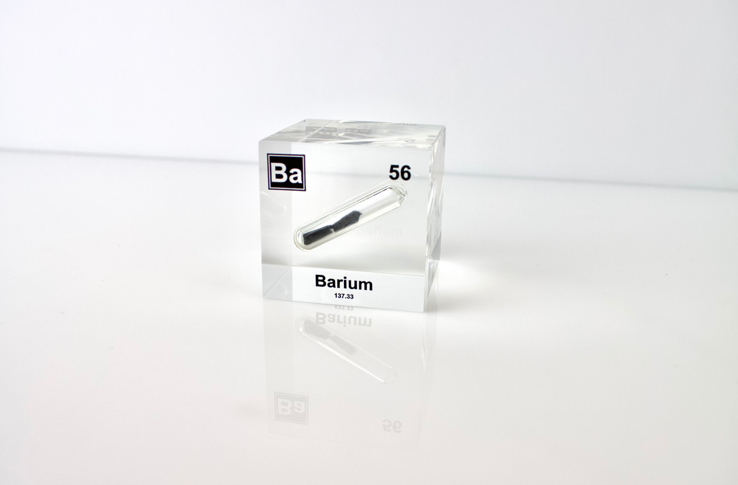 Barium Element Cube - 2" Acrylic Display - Atomic Number 56