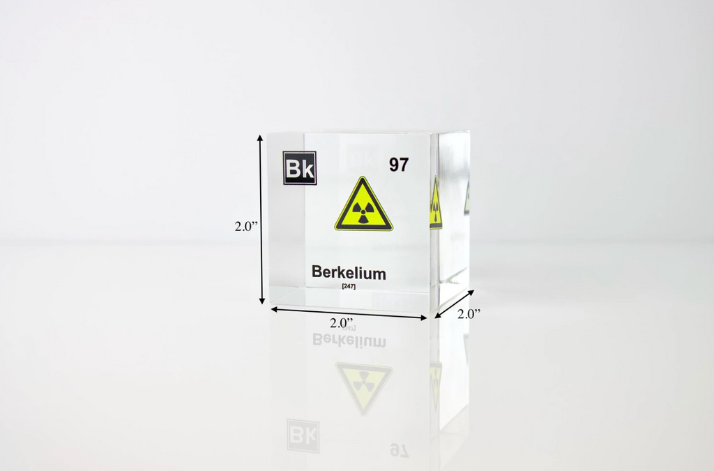 Berkelium Element Cube - 2" Acrylic Display - Atomic Number 97
