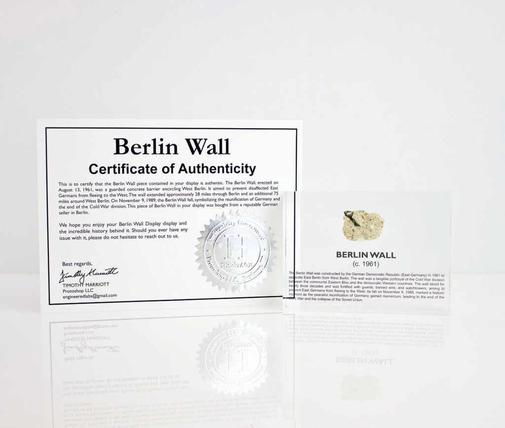 Berlin Wall Artifact Display