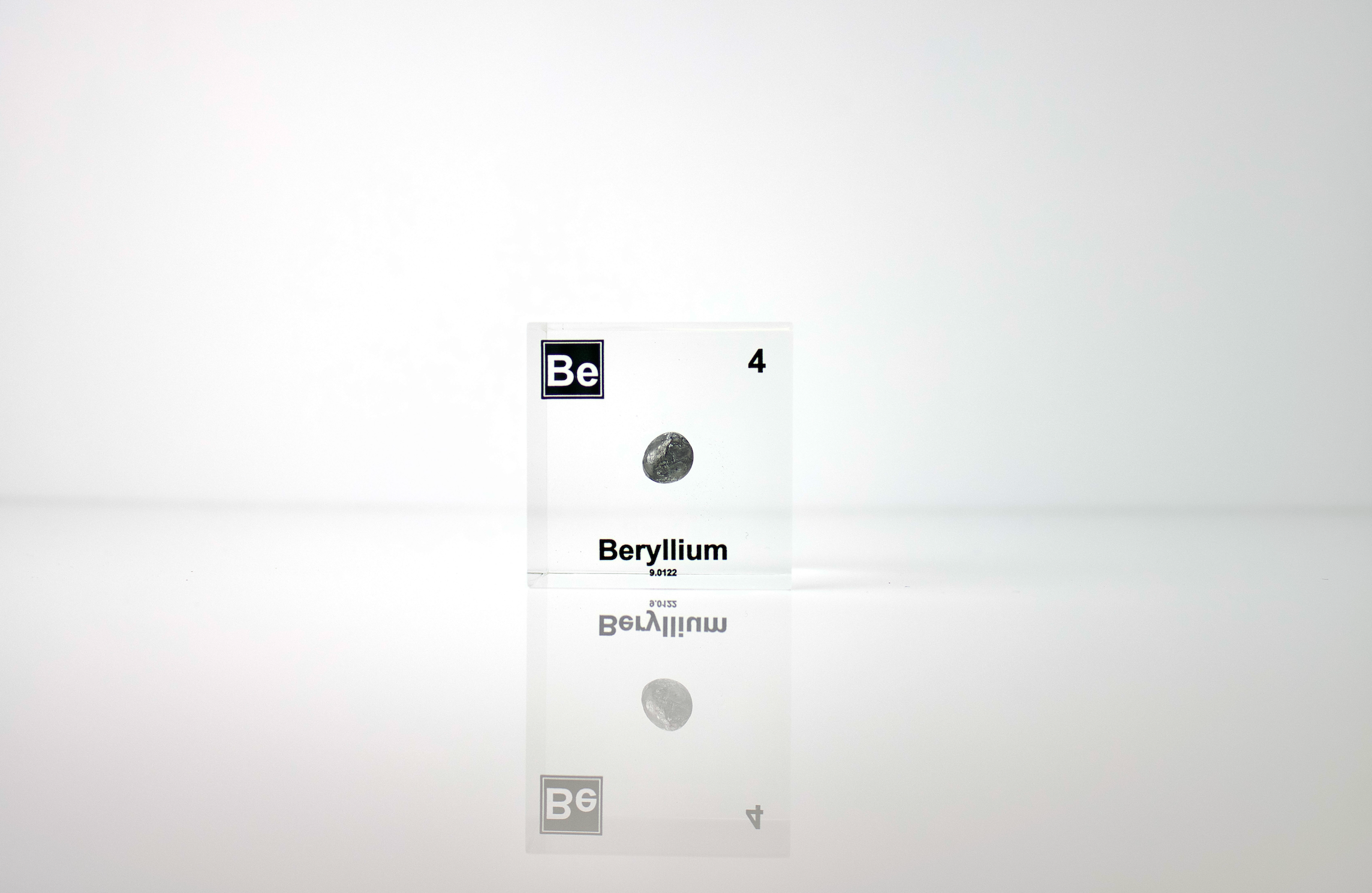 Beryllium Element Cube - 2" Acrylic Display - Atomic Number 4