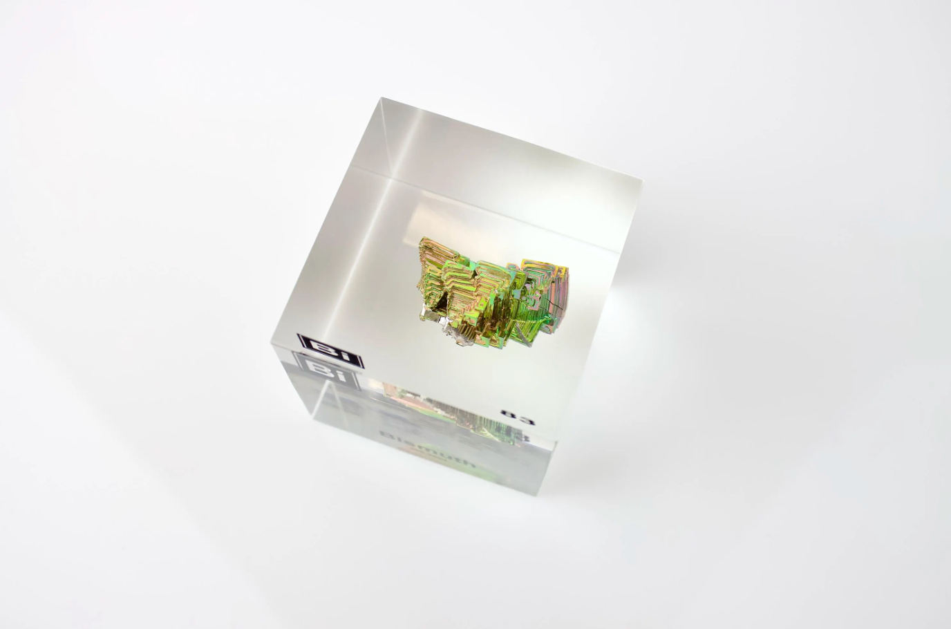 Bismuth Element Cube - 2" Acrylic Display - Atomic Number 83