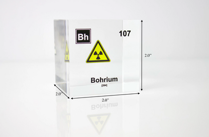 Bohrium Element Cube - 2" Acrylic Display - Atomic Number 107