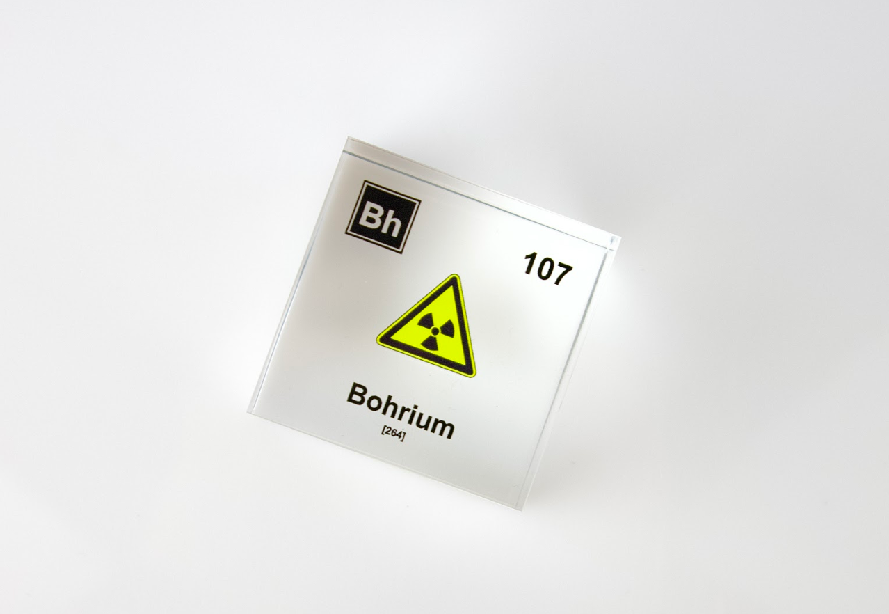 Bohrium Element Cube - 2" Acrylic Display - Atomic Number 107