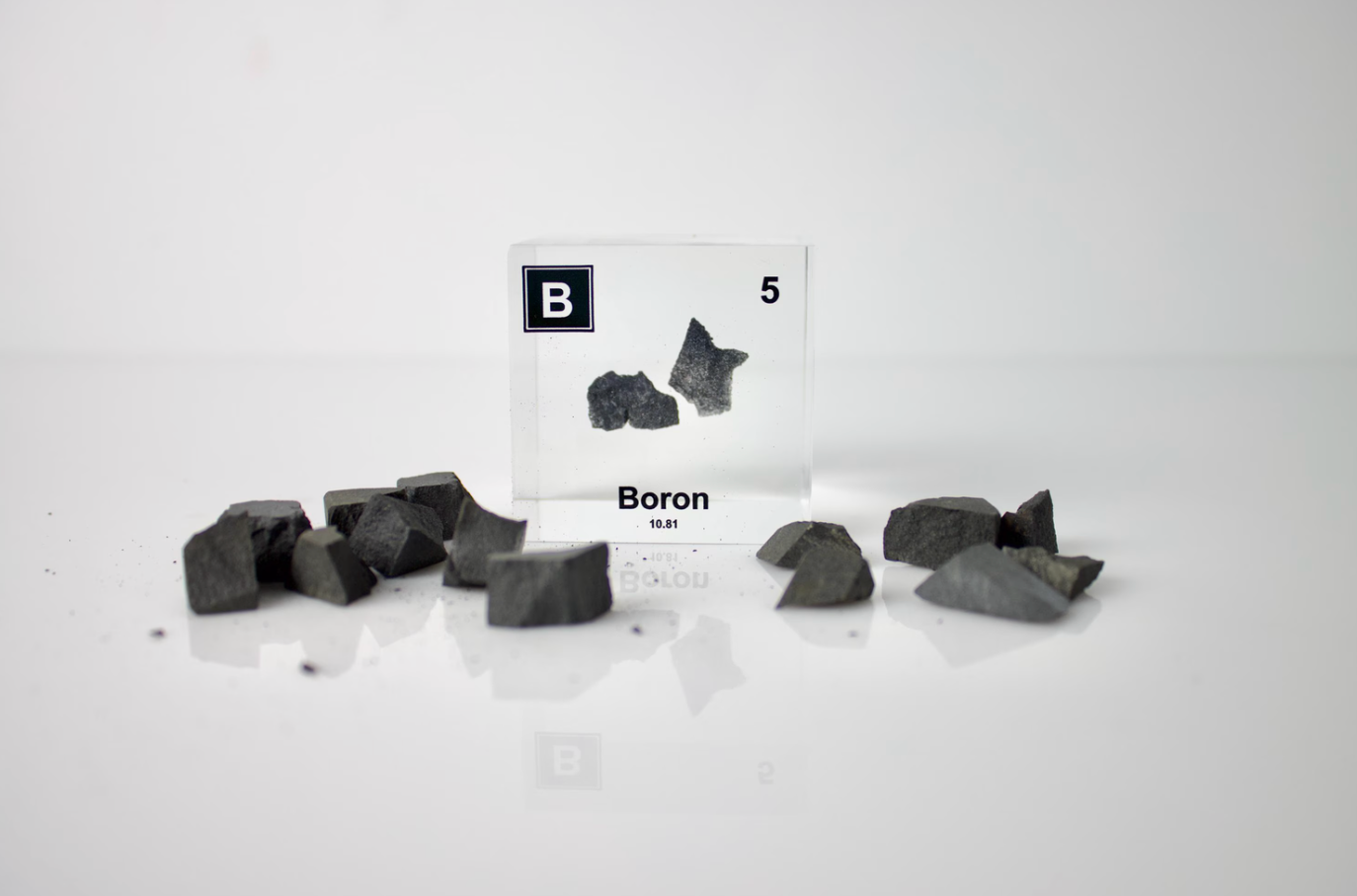 Boron Element Cube - 2" Acrylic Display - Atomic Number 5