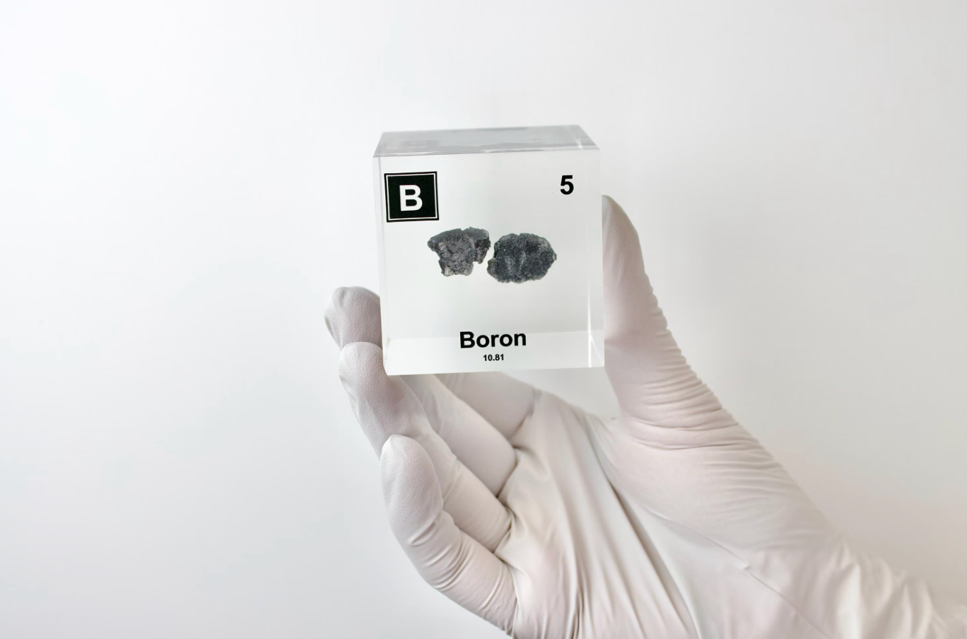 Boron Element Cube - 2" Acrylic Display - Atomic Number 5