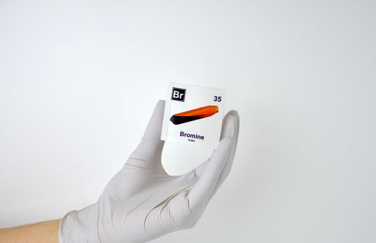 Bromine Element Cube - 2" Acrylic Display - Atomic Number 35