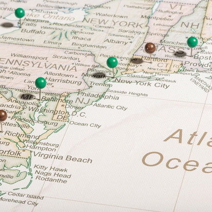 Push Pin USA Map: Desert Sunrise (Pins Included)