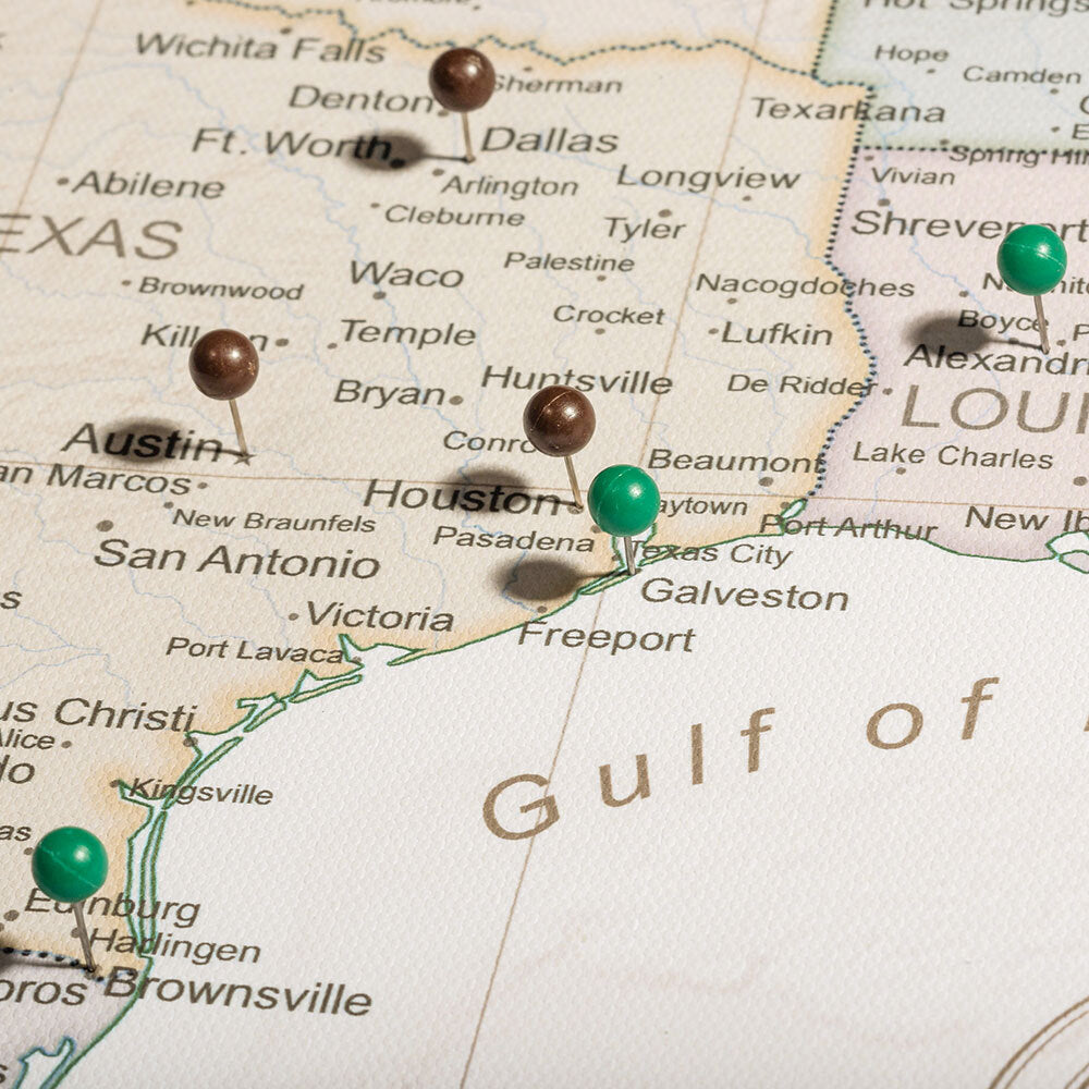 Push Pin USA Map: Desert Sunrise (Pins Included)