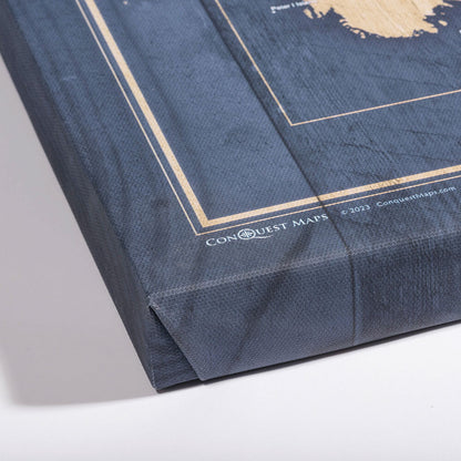 Push Pin World Map: Deep-Sea (Pins Included)