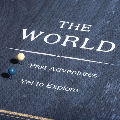 Push Pin World Map: Deep-Sea (Pins Included)