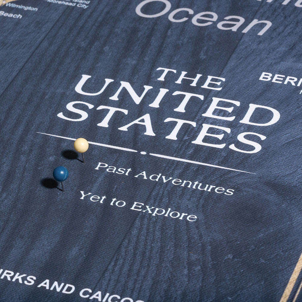 Push Pin USA Map: Deep Sea Drift (Pins Included)