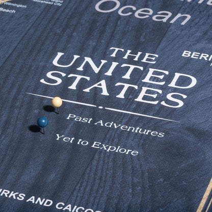 Push Pin USA Map: Deep Sea Drift (Pins Included)