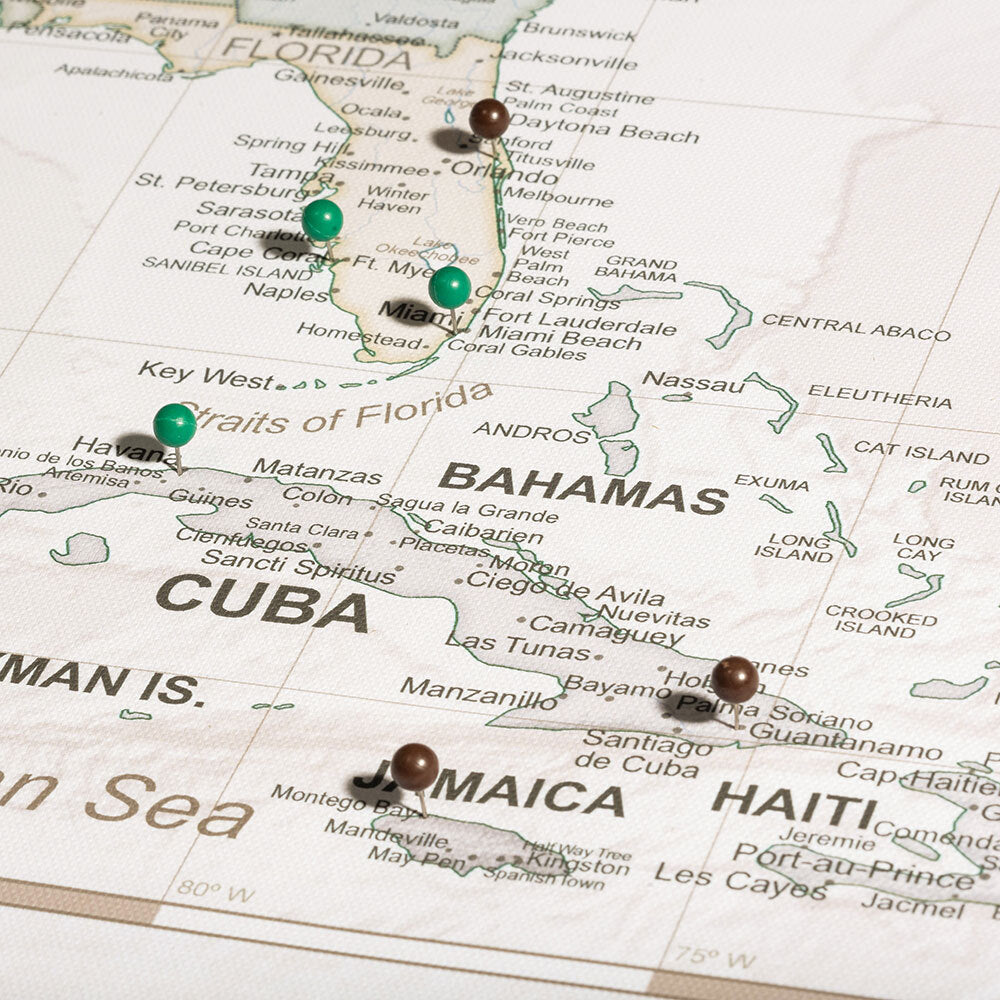 Push Pin USA Map: Desert Sunrise (Pins Included)