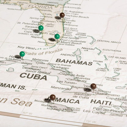 Push Pin USA Map: Desert Sunrise (Pins Included)