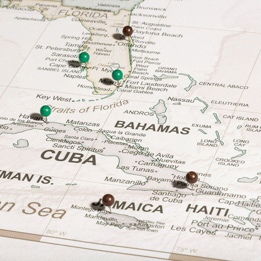 Push Pin USA Map: Desert Sunrise (Pins Included)